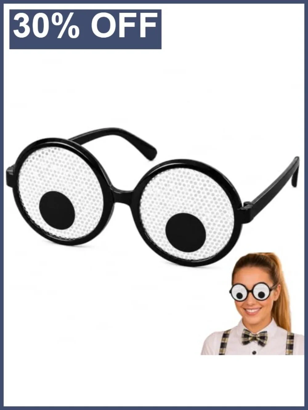 Googly Eye Glasses Funny Eyeball Costume Accessory Halloween Party Photo Booth